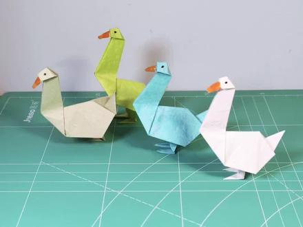 亲子手工折纸教程鸭子🦆亲子益智锻炼动手能力#跟我一起动手做起来吧 #亲子手工 #折纸 #锻炼孩子的动手能力