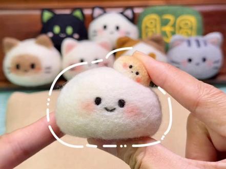 毛毡捏捏乐 #手工 #捏捏乐 #萌物 #羊毛毡 #手工教程