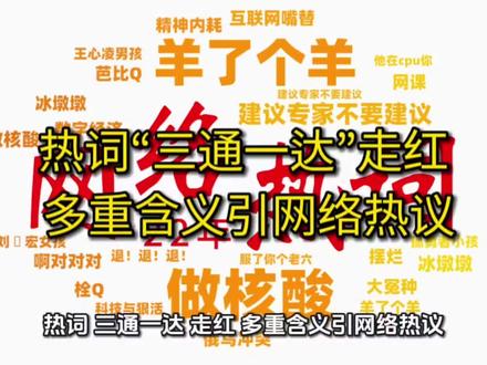 热词“三通一达”走红 多重含义引网络热议