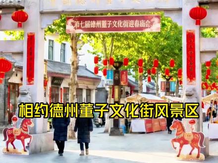 超百万人这个春节都会来董子文化街逛庙会,第七届德州董子文化街迎春庙会正月初一盛大开幕#德州董子文化街庙会 #德州庙会 #德州灯会 #德州美食