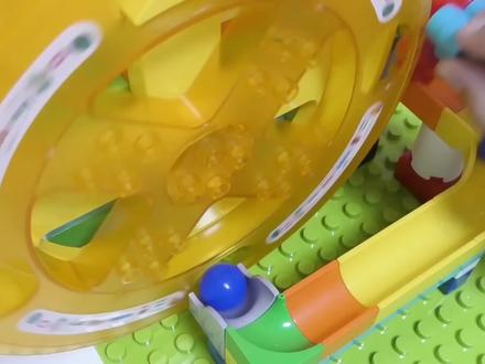 弹珠过山车大冒险☆185件积木轨道滚动球套装