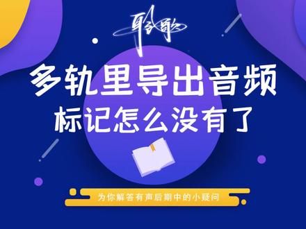 音频参数 | 多轨里导出音频,标记怎么没有了 #audition教程 #音频处理 #有声后期 #有声书主播