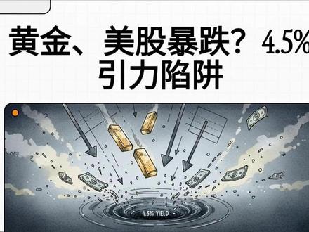 黄金和美股为何集体暴跌? 全球金融市场上演罕见一幕:黄金与美股同步暴跌,形成 “避险与风险资产双杀” 的反常格局。纳斯达克、标普 500 指数全线回调,AI 科技龙头集体承压,市场陷入剧烈恐慌。这场反常大跌的核心症结,在于美债收益率狂飙引发的全球资产定价重构。#黄金 #美股 #美债 #美联储 #ai