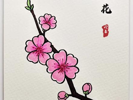 - 桃之夭夭,灼灼其华,一纸春信,满心欢喜。
#桃花手绘#一学就会系列#儿童画#跟着抖音学画画#桃花简笔画
