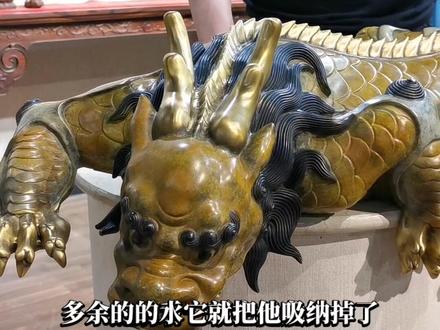 镇水兽只有这一个造型,可以很随意的放在家中的各个角落,看你心情。#铜器 #传统文化 #居家摆件 #蚣蝮 #金蜗牛