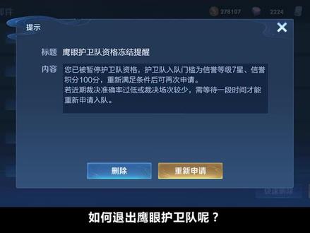 如何退出鹰眼护卫队?百分之百成功,操作简单 #游戏