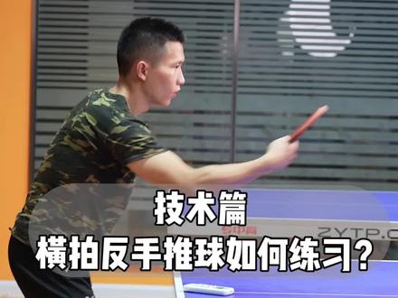 横拍反手推球如何练习?#国球乒乓 #快乐乒乓球🏓
