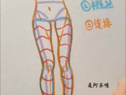 #绘画教程 #腿部绘画教程 #恩米丙烯马克笔 腿部更简易版的教程来啦,赶紧练起来,记得打卡哦。