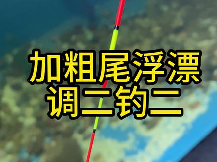 加粗尾浮漂调二钓二。浮漂倾斜是因为玻璃的原因 #调漂 #调漂技巧 #调漂教程 #精准调漂 #加粗尾浮漂