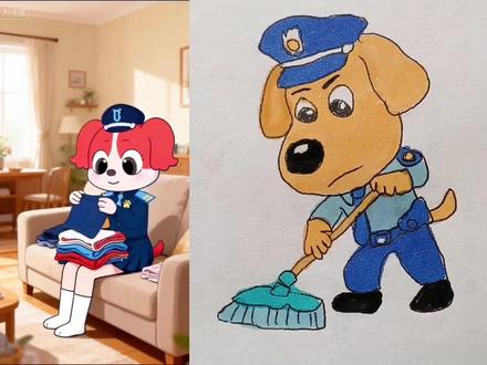 妈妈应该表扬谁呢?#简笔画#动画#汪汪队@抖音青少年