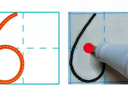 数字6的规范书写#学浪计划 #幼小衔接 #写字 #一年级数学 #每天学习一点点