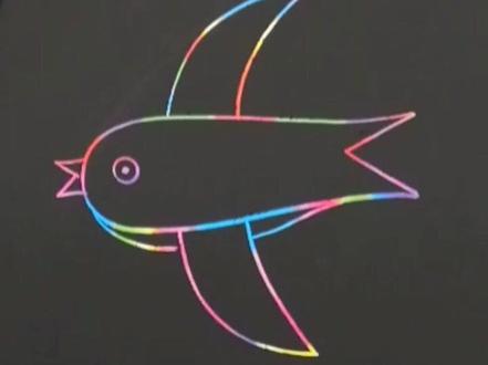 用倒放的V教你画燕子#创意简笔画 #一学就会