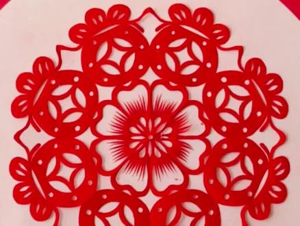 八方来财剪纸窗花,祝八方来财,大家财源广进! #非遗剪纸 #剪纸艺术 #剪纸教程