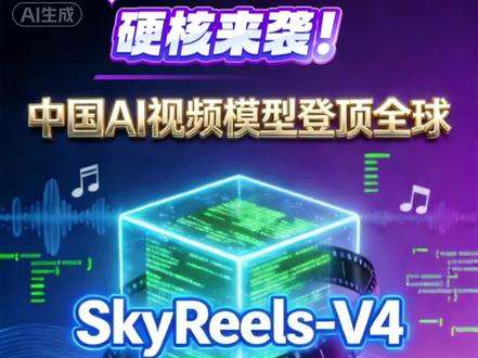 中国 AI 视频模型封顶全球排行榜第二啦 #SkyReels-V4 #AI#视频模型#算力#ai数字经济@DOU+小助手