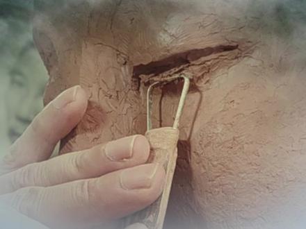 佛头泥塑制作过程分享《二》调整型体 #头像 #佛像雕塑 #雕塑 #泥塑 #艺术 #手工艺术 #泥人 #玩泥巴