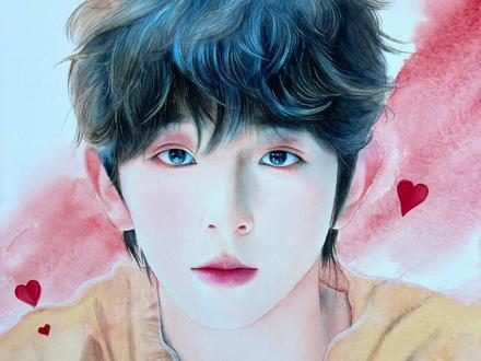 第44集·水彩手绘·陈浚铭 "如果画得不像,下次继续努力"#陈浚铭 #时代峰峻 #艺术在抖音 #追星的意义 #挑战画100个明星