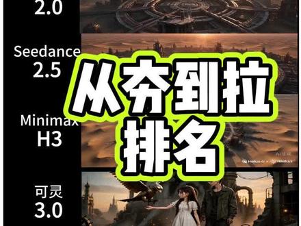 同样提示词、同一个人物,四款主流 AI 视频模型实测从夯到拉排名🔥
参赛选手:Seedance2.0、Seedance2.5、MiniMax H3、可灵 3.0!附上每秒成本、画质、音画同步、运镜、提示词精准度全维度打分!
#AI #视频生成 #Seedance #MiniMaxH3 #AIGC