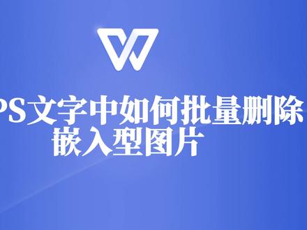 别再一张张删了!WPS文字中批量删除嵌入型图片的小技巧 #wps #wps教程 #wps文档 #wps小技巧