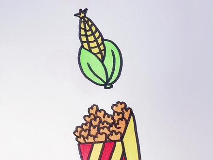 玉米的成长简笔画#幼儿简笔画 #感谢抖音