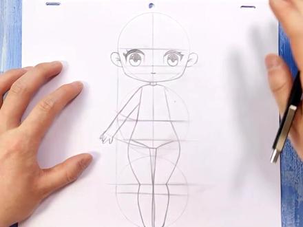 Q版3头身画法#q版漫画 #q版大头 #q版漫画人物 #少儿美术教育 #q版 #教你学画画 #画画