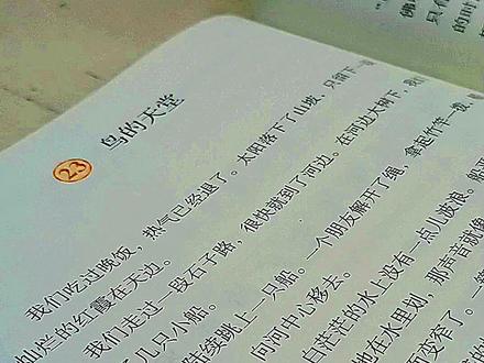 #做笔记 五年级上册第23课《鸟的天堂》笔记