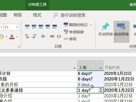 Project编制甘特图计划,工期的分类以及工期单位正确使用方法,你都用对了吗?#甘特图 #横道图 #project #工期