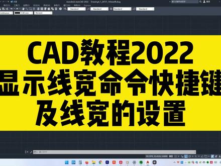 显示线宽命令快捷键及线宽的设置 #cad教程 #cad教学 #设计教程 #cad讲堂 #CAD快捷键