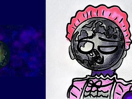 给地球跳舞的小月月 #简笔画