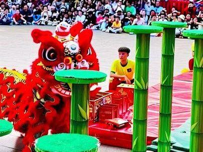 2月15日下午佛山祖庙黄飞鸿醒狮表演#佛山有爱全球接福#请到佛山过大年#佛山#佛山醒狮