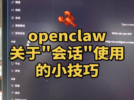 openclaw会话怎么设置标签#openclaw