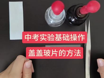 盖盖玻片操作方法盖玻片使用方法载玻片初中化学实验生物实验#中考实验 #中考理化生实验考试 #中考实验测试 #2026年中考#初中生物实验
