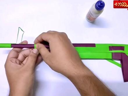 如何轻松制作一把M60通用机枪呢,那就来创意手工折纸系列学吧 #折纸教程 #折纸 #创意手工 #手工diy