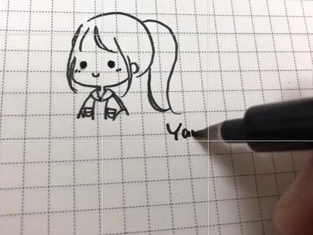 #简笔画简笔画教程 @抖音小助手 有小可爱要的高马尾小女孩,来认领吧~