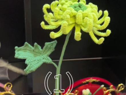 原创菊花钩针图解教程1~花心 第一层第二层花瓣教程#手工编织零基础教学 #我的手工日常 #玩毛线 #钩针花束 #花束教程分享