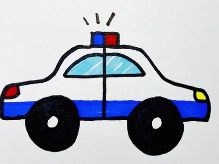 这样的警车你可以尝试一下?🚓🚓#创作灵感 #简笔画 #儿童简笔画 #手绘 #想画就画 @抖音创作者中心 @抖音小助手 @DOU+小助手