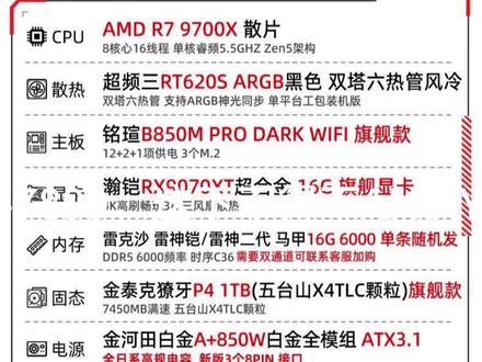 炸翻全场!9700X+9070XT只要7899!夯爆了 这下必须AMD yes!#电脑 #组装机 #diy电脑 #电脑配置 #数码科技