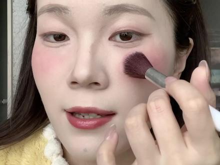 4mins|超适合春日氛围感的粉彩妆超详细教学!!!#手把手教你画春日粉彩妆 #粉彩妆 #我为粉彩妆代言 #新手化妆教程#妆教