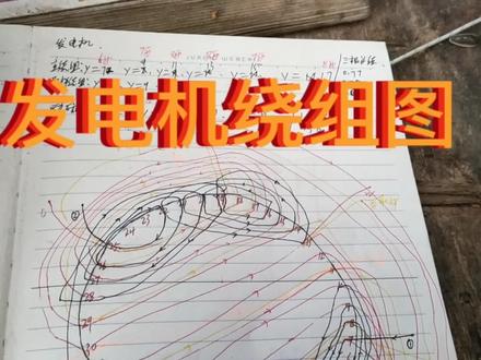 汽油发电机,发电定子绕组图 #维修电工