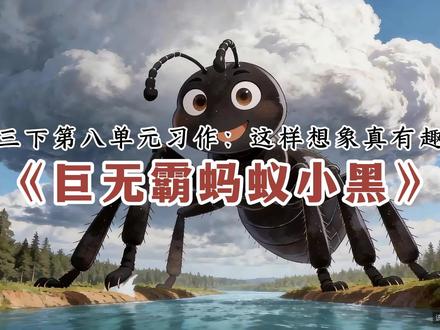三下语文第八单元习作“这样想象真有趣”作文范文 三下语文第八单元作文:这样想象真有趣——写作范文《巨无霸蚂蚁小黑》 #三年级语文下册 #作文素材 #三年级作文 #这样想象真有趣 #小学作文技巧
