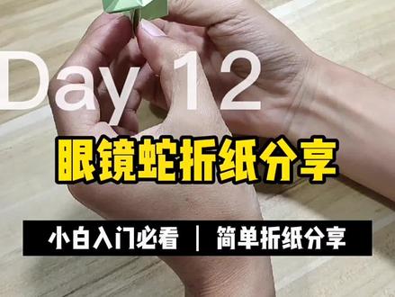 今天分享眼镜蛇折纸 感兴趣的评论区交作业哦#折纸教程 #折纸 #手工diy #儿童折纸