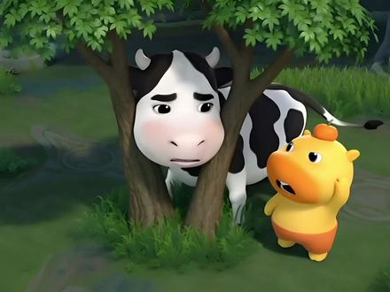 勇闯峡谷之拯救牛牛#水豚噜噜 #草地牛 #搞笑 #表情包 #可爱