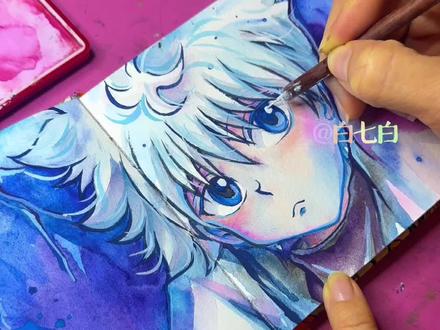 今天画🔥热门动漫人物绘本第2页:奇犽_#动漫手绘 #二次元动漫 #动漫人物绘画 #奇犽 #创作者伙伴计划