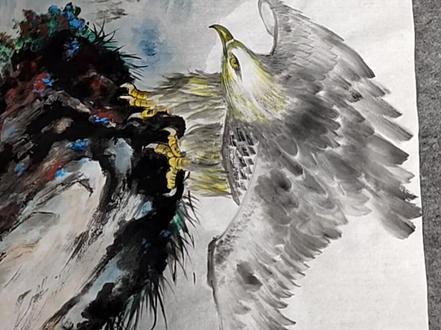 #鲲鹏展翅飞翔 鲲鹏的画法@抖音小助手