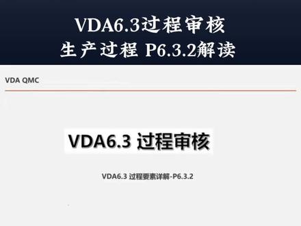 VDA6.3过程审核要素解读-P6.3.2,带你吃透核心点,应对内外部审核挑战#质量管理#工厂管理