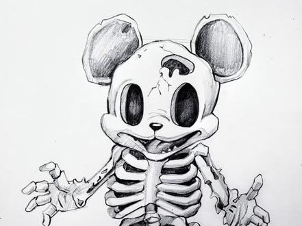 万圣节快到啦!一起画一个酷酷的骷髅米老鼠~
1.首先用铅笔轻轻地在画纸上勾勒出米老鼠的大致轮廓。先画出一个圆形作为米老鼠的头部,在头部两侧画两个稍小的圆形当作耳朵。注意耳朵和头部的比例与位置关系。
2. 接着描绘米老鼠的身体,简单画出它的身体形状,比如椭圆形的身体,还有两条胳膊和两条腿的大致线条。
3. 确定好整体轮廓后,开始细化骷髅的特征。在头部画出骷髅的眼眶、鼻子和嘴巴的形状。眼眶可以画成两个空洞的圆形,鼻子画成三角形,嘴巴则是一个不规则的形状,展现出骷髅咧嘴的样子。
仔细描绘骷髅的细节,比如在眼眶内画出一些阴影,表现出深邃的感觉;在牙齿上画出一些裂纹和缝隙,让它看起来更有质感。
给米老鼠的身体添加更多的细节,可以用线条的疏密来表现光影和立体感。
对周围的万圣节装饰进行细化,比如画出蝙蝠的翅膀纹理、蜘蛛网的丝线等。
最后检查画面整体效果,看看有没有颜色不均匀或者细节不够的地方。如果有,可以用橡皮擦去多余的颜色,或者用铅笔再次加深某些线条。
2. 最后,在画面的空白处添加一些文字或者小图案,比如“Happy Halloween”等字样,让整个作品更加完整。
3.在绘画过程中要保持耐心,不断观察和调整,这样就能画出一个很棒的万圣节骷髅米老鼠素描啦。
#万圣节 #画画 #素描 #画画教程 #素描基础