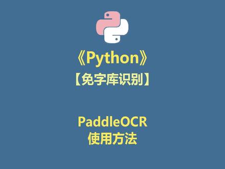 PaddleOCR 免字库识别
