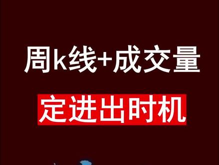 周K线+成交量, 确定进出时机 #周线 #股票 #成交量