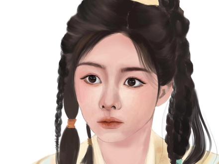 古灵精怪的谭松韵来喽!#绘画教程 #逍遥谭松韵