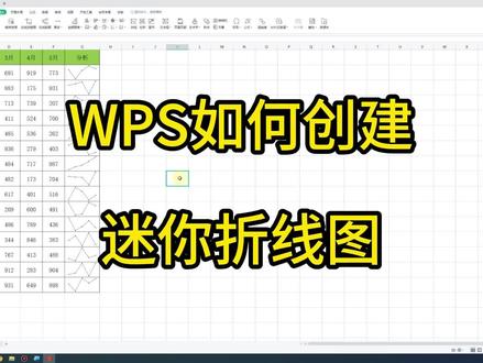 17-WPS如何创建迷你折线图 #wps #WPS表格 #WPS表格技巧 #办公软件技巧 #办公软件