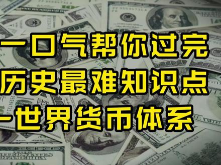 一口学完高中历史——世界货币体系 #历史 #2025高考 #高分 #逆袭 #冲刺